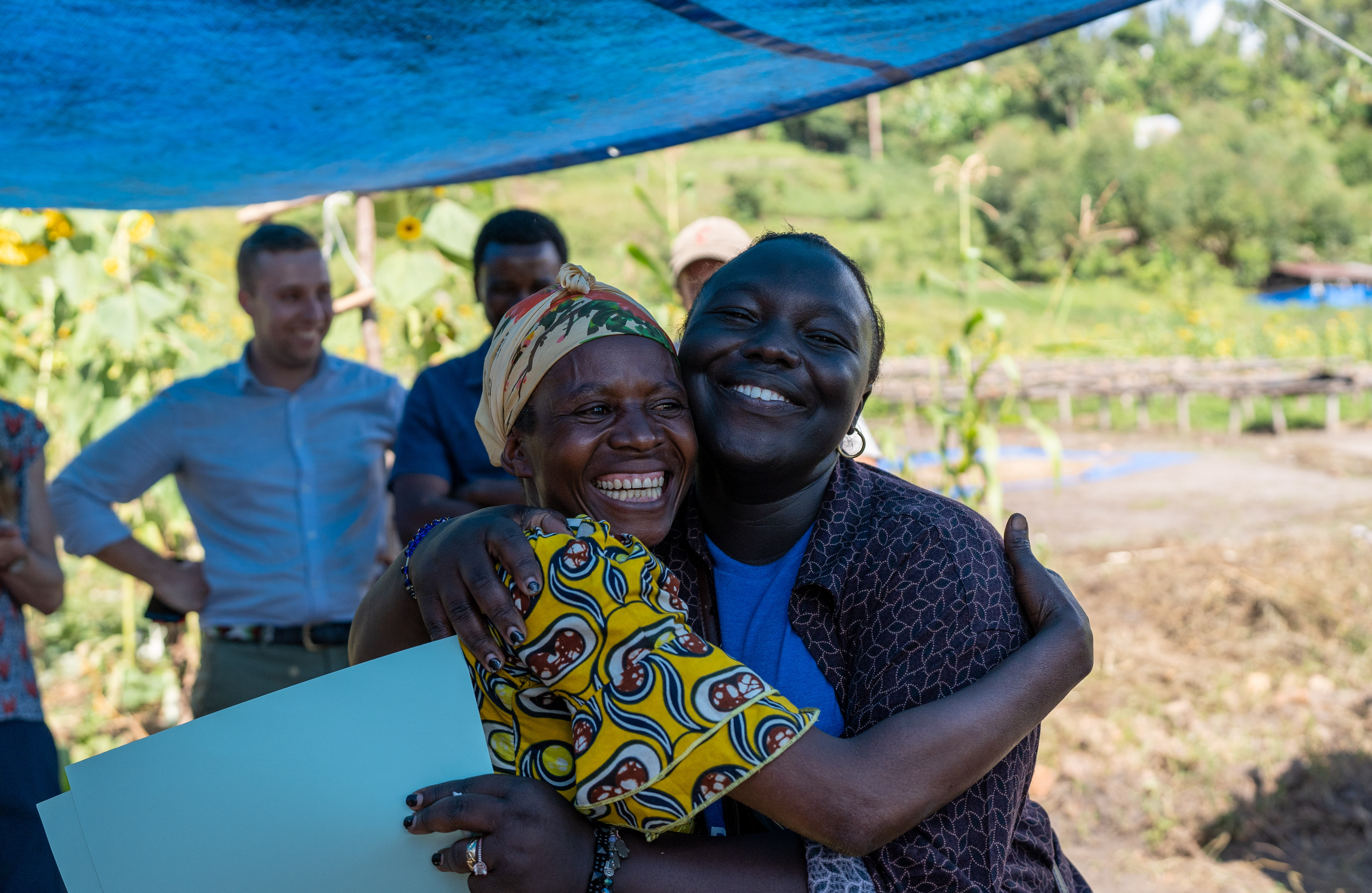 Marcelline Budza helping the women in the DRC.